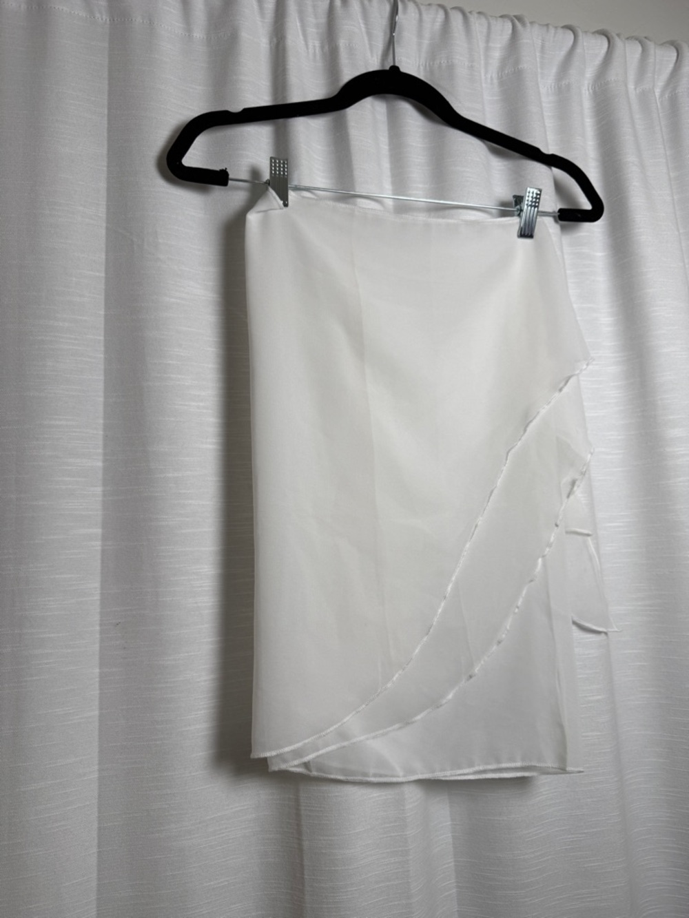 White Sheer Sarong Cover Up Wrap Skirt Beach Swim Cover Multi-Way | Size O\S - Picture 9 of 10